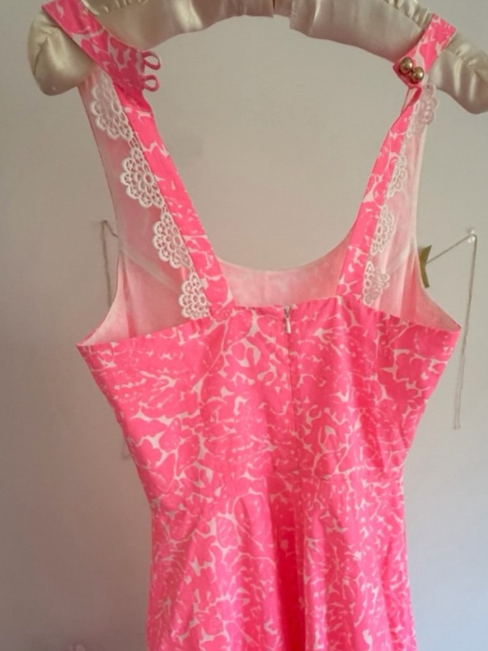 NEW Lilly Pulitzer Sz 4 Pink Floral Lace And Pearl Zo Dress $198